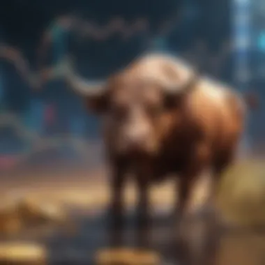 Visual representation of a bull market in cryptocurrency